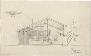 Gsaenger, Gustav; Lenggries (Bayern); Landhaus Dr. Mulfinger, Landhaus Joedicke - Landhaus Mulfinger, Westseite (Ansicht)