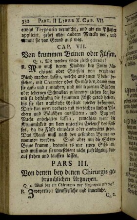 Pars III. Von denen bey denen Chirurgis gebräuchlichen Artzneyen.