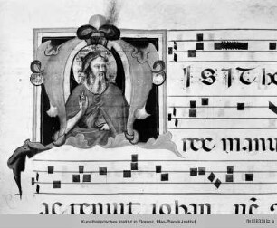 Initiale M mit Johannes dem Täufer - Proprium de tempore