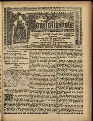 Erste Ausgabe vom Sonntag, den 27. Oktober 1912.