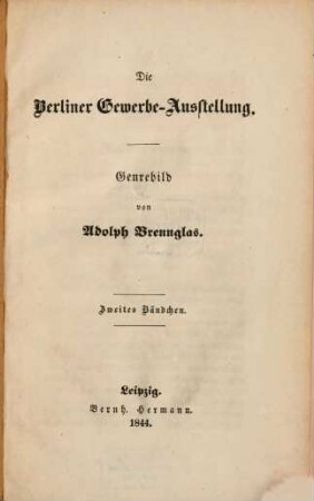 Die Berliner Gewerbe-Ausstellung : Genrebild, 2