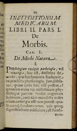 Pars I. De Morbis.