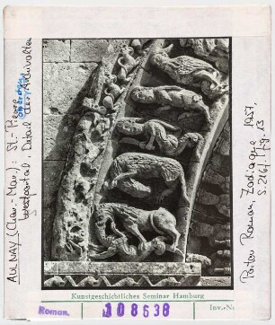 Aulnay, St. Pierre: Südportal, Detail der Archivolten