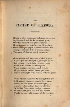 The pastime of pleasure : an allegorical poem ; reprinted from the edition of 1555