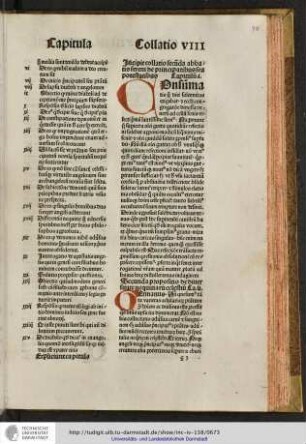 Incipit collatio secunda abbatis Sereni de principatibus seu potestaibus.