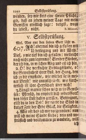 Selbstprüfung.