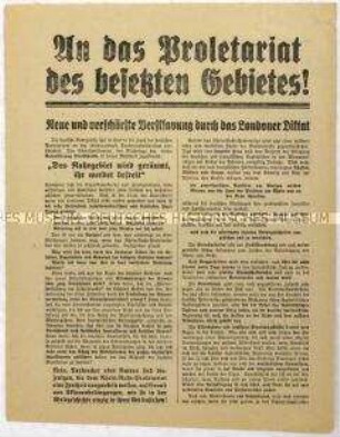 Flugblatt der KPD gegen den Dawes-Plan