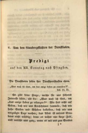 Christkatholische Standeslehren : oder: Predigten über die Standespflichten auf alle Sonntage des Kirchenjahres, 4