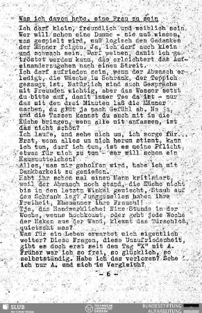 Was ich davon habe, eine Frau zu sein