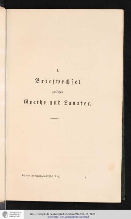 Goethe und Lavater