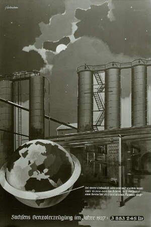 Sachsens Benzinerzeugung im Jahre 1937 : Sachsen, Benzinerzeugung, 19387