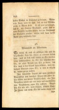 46. Winterfeld an Albertinen.