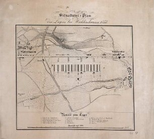 WHK 41 Hessische Revüen und Manöver: Plan des Lagers bei Wahlershausen, 1853