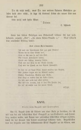 252-264, XXVI. Briefe vom August und September