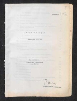 1931/32: Jahresbericht ... - 1931/32