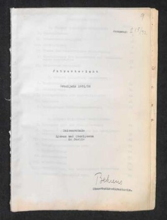 1931/32: Jahresbericht ... - 1931/32