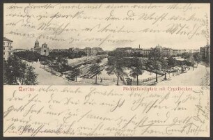 Ansichtskarte "Michaelkirchplatz mit Engelbecken"