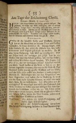 Am Tage der Erscheinung Christi.