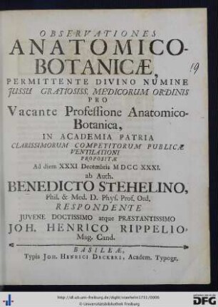 Observationes Anatomico-Botanicae
