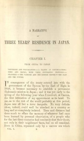 Capter I. From China to Japan