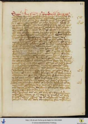 [43rv] Commendatio sive sermo de ordine defunctorum.