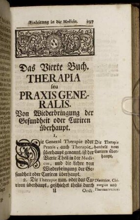 Das Vierte Buch. Therapia seu Praxis Generalis.