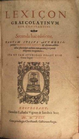 Lexicon graeco-latinum