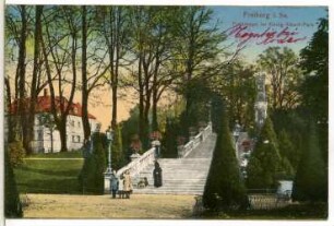 Freiberg. Freitreppe im König-Albert-Park