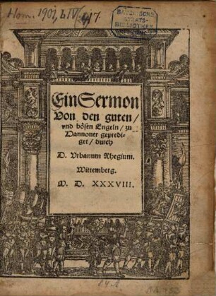 Ein Sermon von den guten, und bösen Engeln : zu Hannover geprediget
