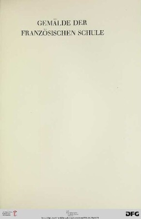 Gemälde der französischen Schule (Nr. 105-115)