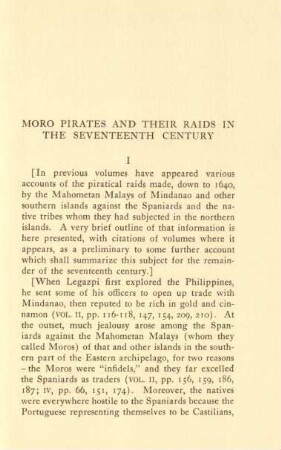 Moro pirates and their raids in the seventeenth century