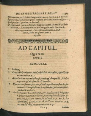 Ad Capitul. Quia reos. XXXII.