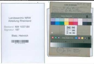 Entnazifizierung Heinrich Blatz , geb. 10.02.1905 (Lehrer)