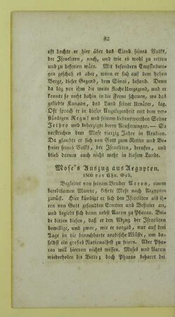 Mose's Auszug aus Aegypten