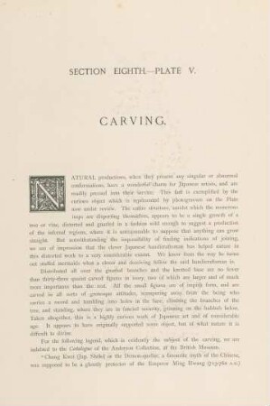 Plate V. Carving