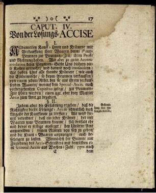 Caput IV. Von der Losungs-Accise.