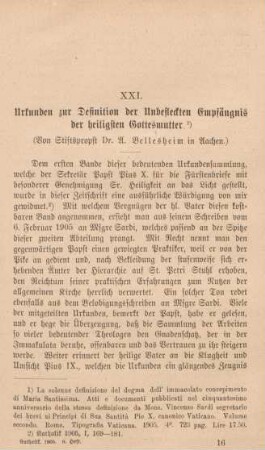 241-251 Urkunden zur Definition der Unbefleckten Empfängnis der heiligsten Gottesmutter