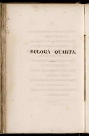 Ecloga Quarta / Vierte Idylle