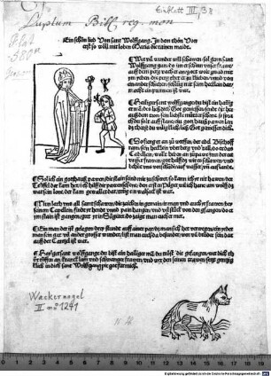 Ein schon lied Von sant Wolffgang. In dem thon Von erst so wöll mir loben Maria die rainen maidt : Wer vil wunder will schawen, soll genn sant Wolffgang gan ...