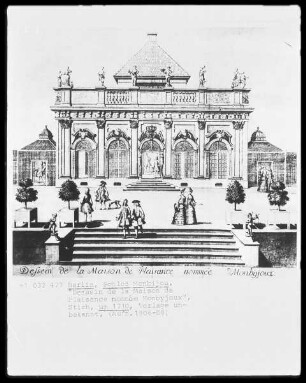 Schloß Monbijou, "Dessin de la Maison de Plaisance nommée Monbyjoux"
