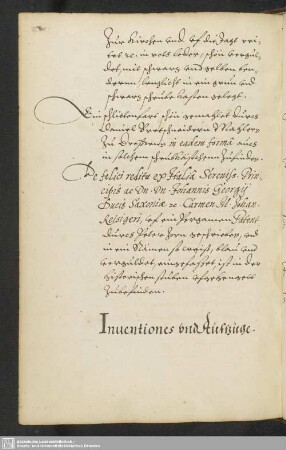 Inventiones und Aüftzüge