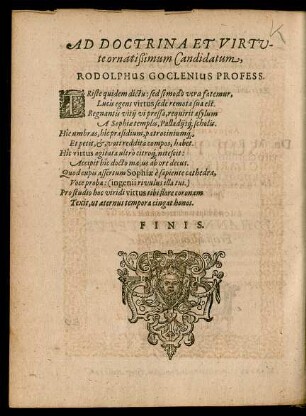 Ad Doctrina Et Virtute ornatißimum Candidatum ...