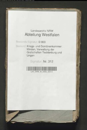 Vererbpachtung der Tecklenburgischen Domänen