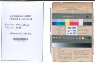 Entnazifizierung Emmi Wiesemann , geb. 27.11.1888 ()