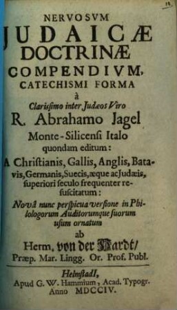 Nervosum Iudaicae doctrinae Compendium
