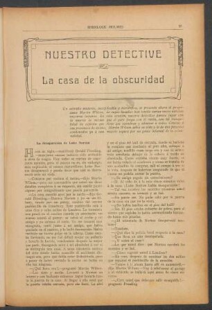 Nuestro detective - La casa de la obscuridad