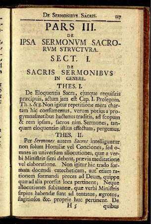 Pars III. De ipsa sermonum sacrorum structura.