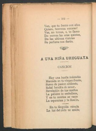 A una niña uruguaya : Canción