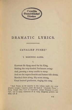 Robert Browning's poetical works, 6. Dramatic lyrics