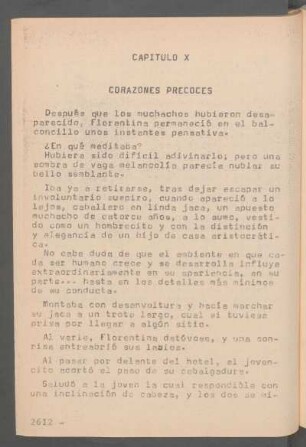 Capítulo X - Corazones precoces